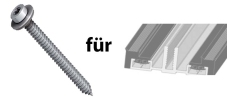 Schrauben für Unterprofile