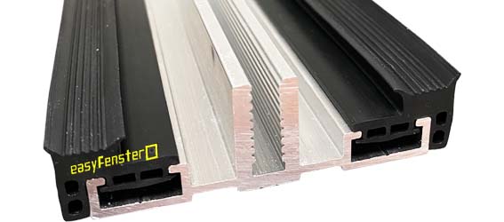 Verlegeprofile VSG kalt mit Dichtung