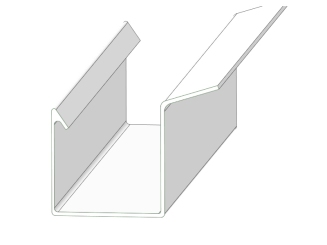 Gekanntete Dachrinne auf Maß Weiß