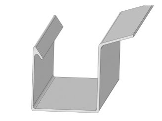 Gekanntete Dachrinne auf Maß Blank