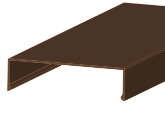 Klemmdeckel RAL8014 braun für 80 mm Unterkonstruktion