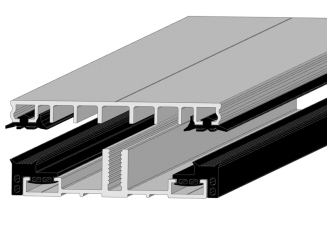 Klemmprofile Glasdach mit Unterprofil 100 für flache Dachneigungen mit VSG Glas