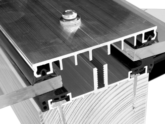 Verlegeprofile Glashalteprofile 100 Alu mit Klemmprofil und Dichtungen - Komplettprofil 100