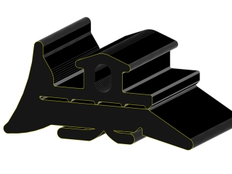 Sonder-Verglasungsdichtung außen für Klemmprofile Zuschnitt