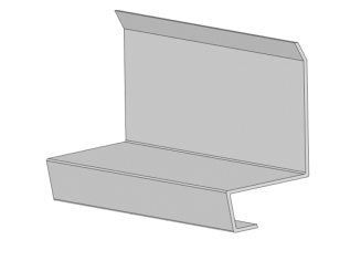 Wandanschlussblech für Glasdach Grau