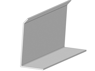 Seitliches Wandanschlussblech für Glasdach Blank