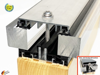 Wintergartenprofile mit Klemmprofil isoliert für 80 mm Unterkonstruktion
