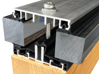 Wintergartenprofile mit Klemmprofil isoliert für 80 mm Unterkonstruktion