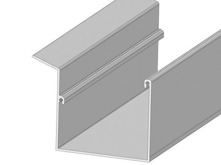 Dachrinne easy Grau - Terrassendach - Carport 1,5 Meter