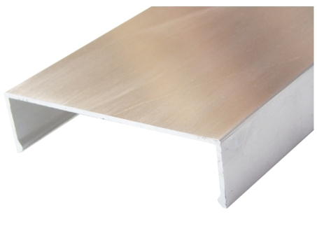 Klemmdeckel alu blank für 80 mm Unterkonstruktion 4 Meter