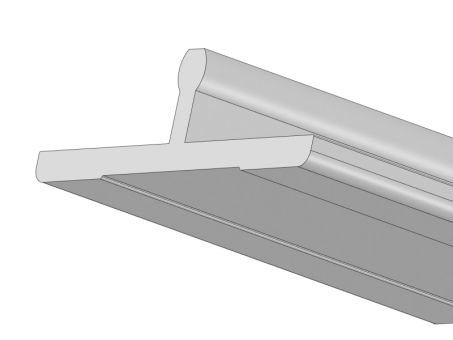 Glasstoßprofil für VSG oder Solarglas 5 er Set 