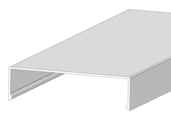 Klemmdeckel alu silber für 80 mm Unterkonstruktion 6 Meter