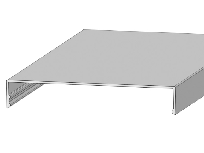 Klemmdeckel alu silber für 120 mm Unterkonstruktion 6 Meter