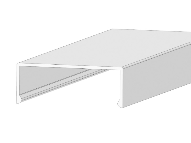 Klemmdeckel alu silber für 60 mm Unterkonstruktion 6 Meter