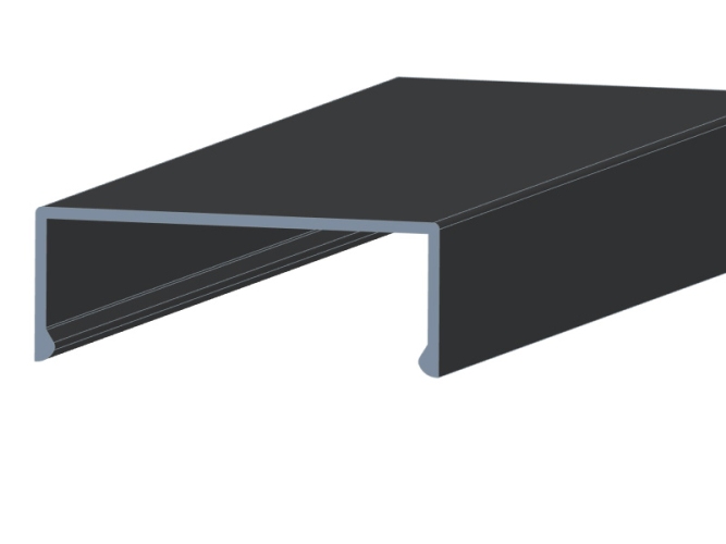 Klemmdeckel RAL7016 anthrazit für 60 mm Unterkonstruktion 4 Meter