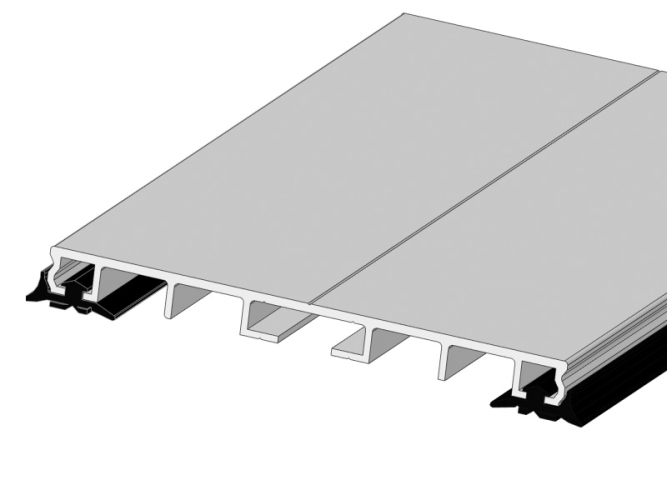 Klemmprofil, Verlegeprofil mit Dichtung für 120 mm Unterkonstruktion 4 Meter