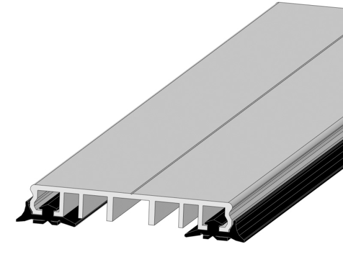Klemmprofil, Verlegeprofil mit Dichtung für 80 mm Unterkonstruktion 4 Meter
