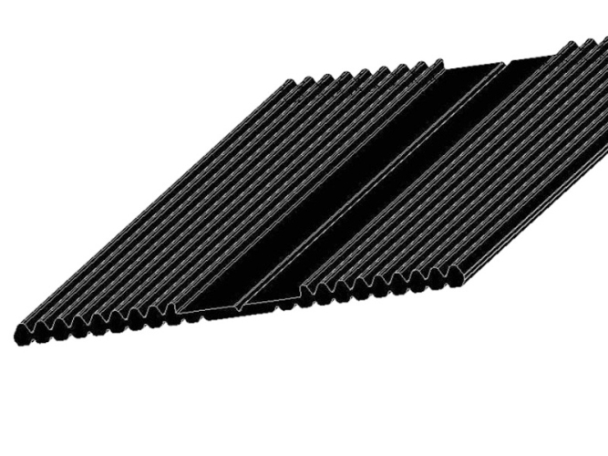 Rillengummi für 60mm Unterkonstruktion Zuschnitt 