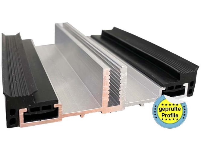 Auflageprofil, Verlegeprofil mit Dichtung  für 100 mm Unterkonstruktion 4 Meter