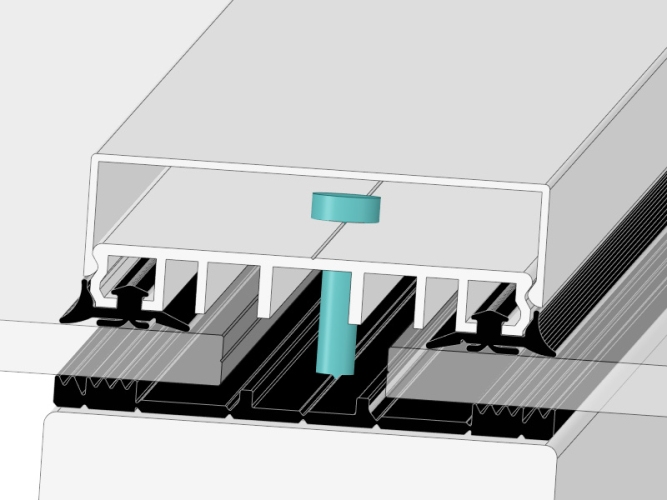 Verlegeprofile 80 mit Auflagedichtung Planungsmuster 80 mm