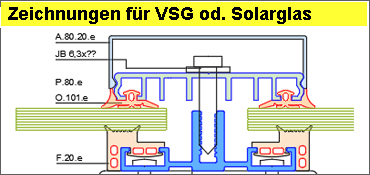 Verlegeprofile für VSG oder Solarglas
